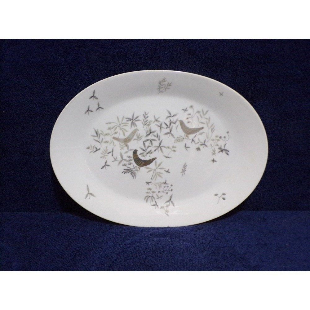 Vintage Rosenthal Germany China "Birds on Trees" Serving Platter Approx. 12"X9"